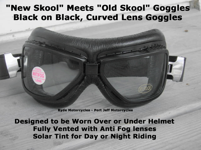 Black Curved Lens goggles