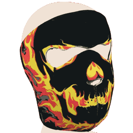 Face Mask - Blackout Skull